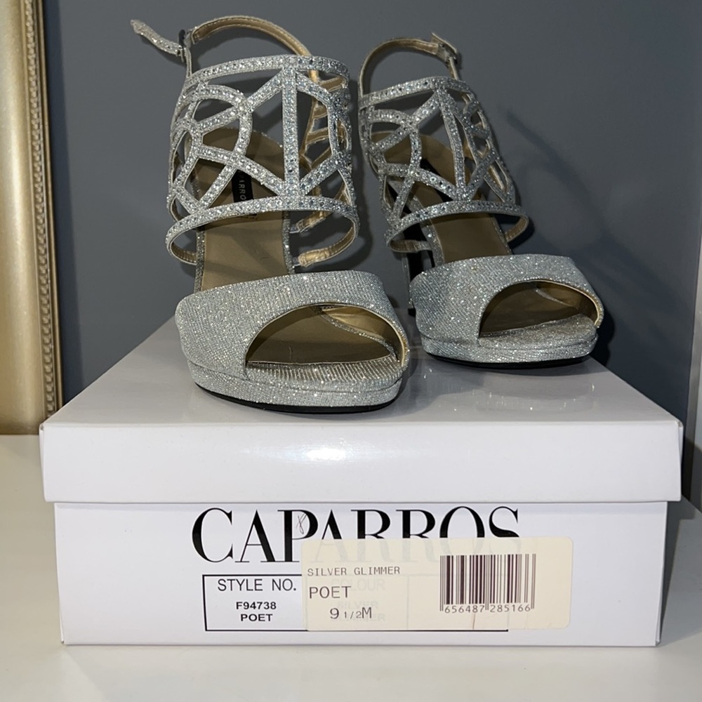 Silver Rhinestone Heels - Picture 3 of 8
